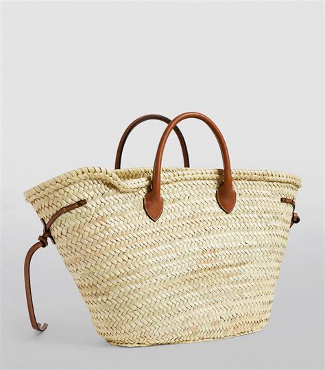 large raffia tote bag.